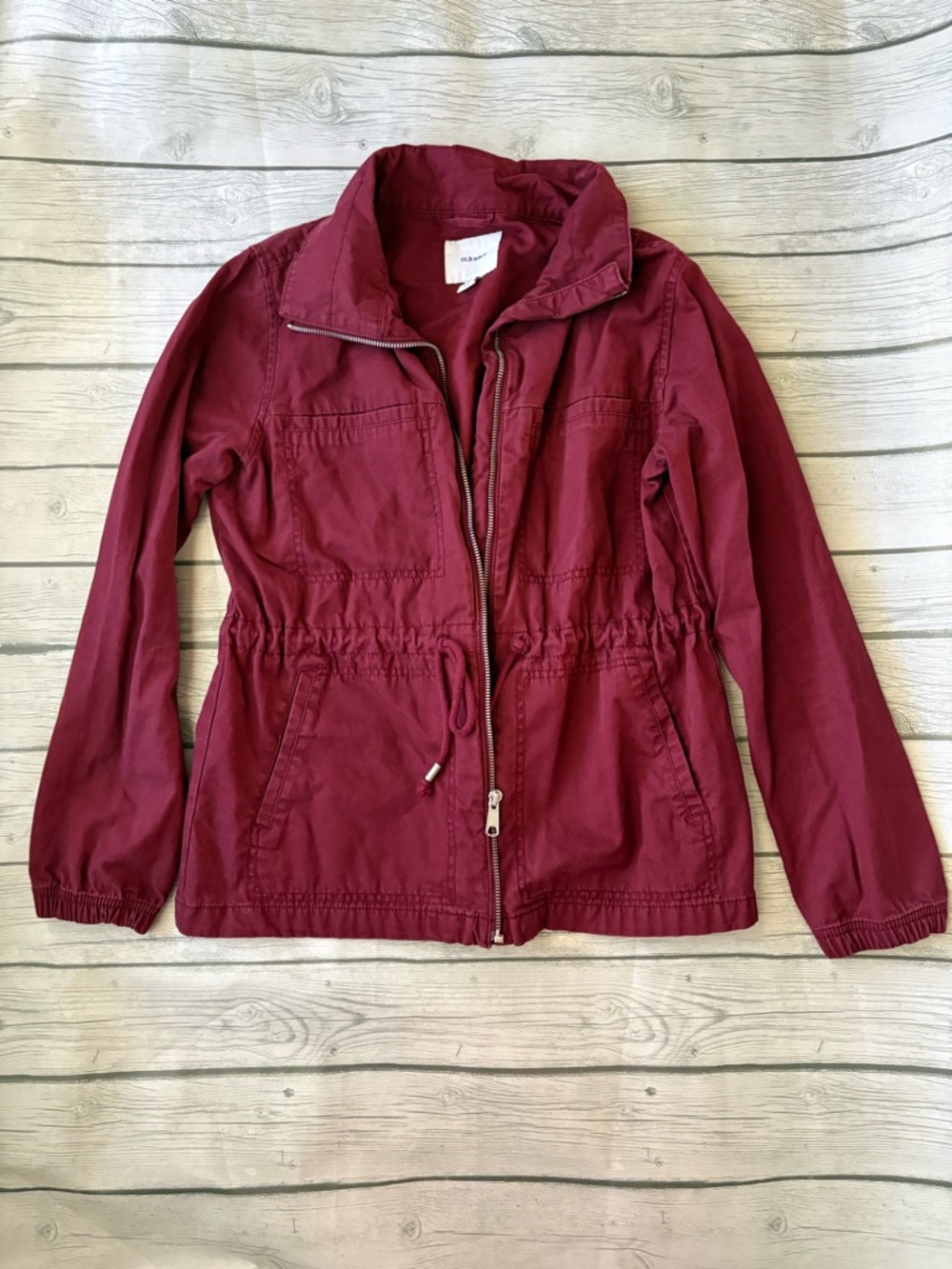 Old Navy Burgundy Utility Jacket